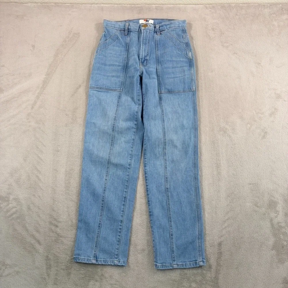 AVIATOR NATION HI RISE JESSICA JEAN in Super Light Women 25 Italian Denim $265